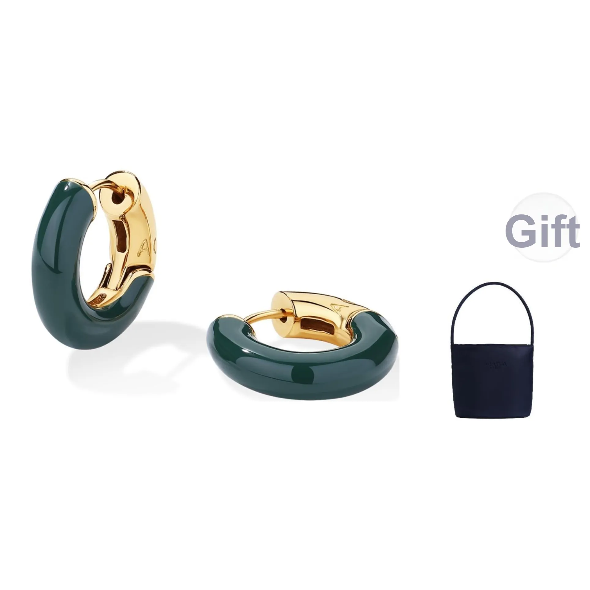 Agatha Эмаль Серьги Женские Бордовый