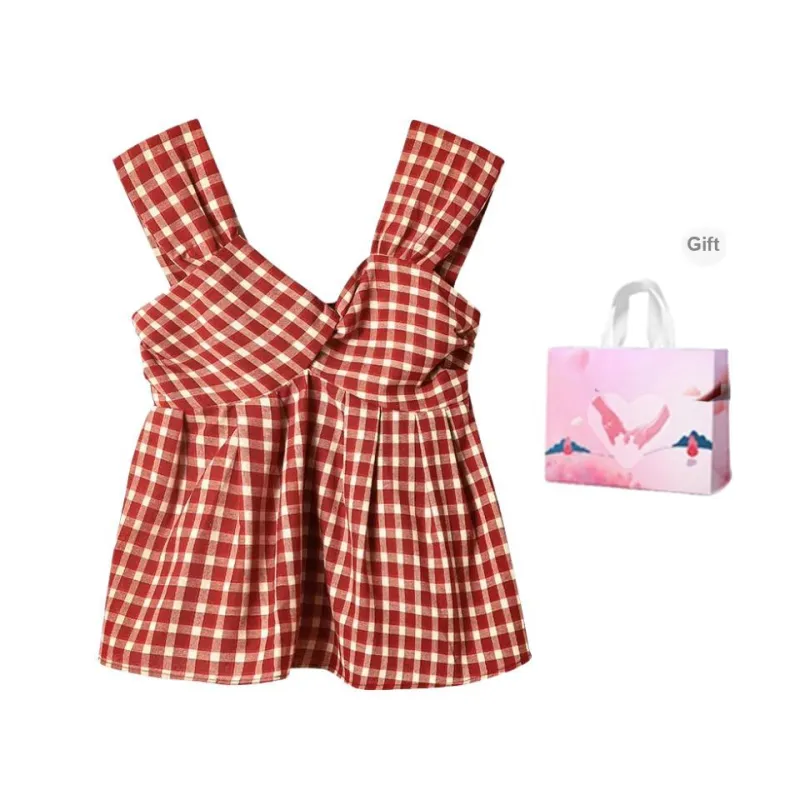 MTHE Tank Top Women's Red Plaid-6