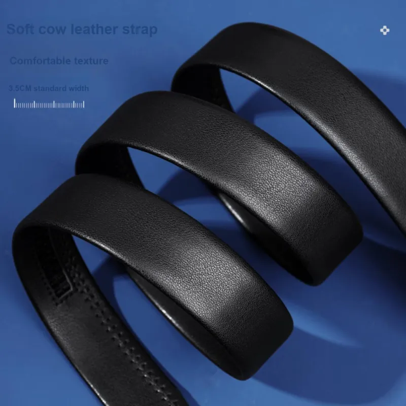 Red Bean Cow Leather Leather Belts Men's 3.5cm-7