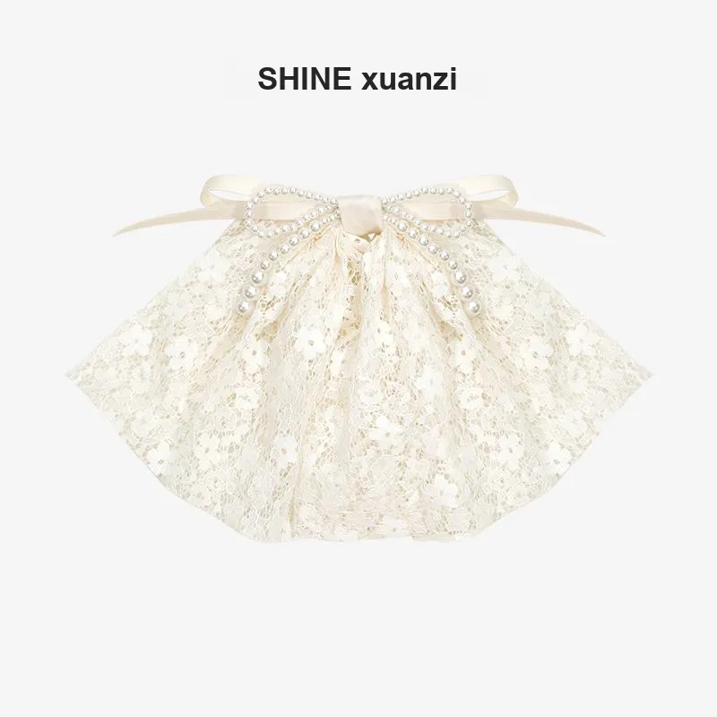 SHINE Fabric, Shell Pearl Hair Clips Women's-5