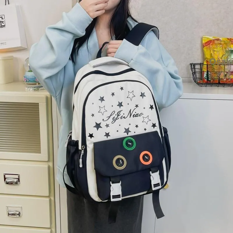 Tong Tong Rabbit Nylon Backpack Regular Women's Pink/Black/Blue/Khaki/Red-7