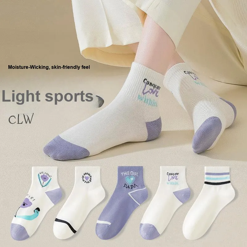 Cotton Gene Mid-Calf Socks Women's 5 Pack-39