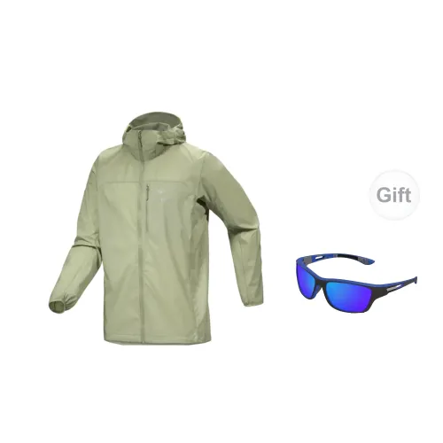 Arcteryx Squamish Windbreaker Jackets Men Tiger Tail Grass Green - Includes Eyeglasses