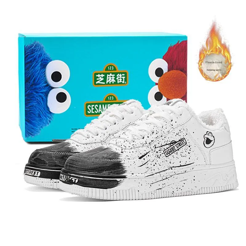 SESAME STREET Thermal Slip Resistant, Abrasion Resistant, Balance Height Increasing Low Top Skateboard Shoes Unisex-86
