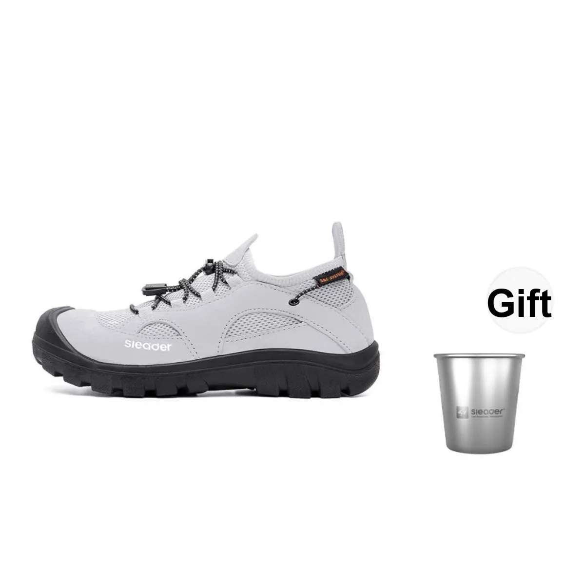 SLEADER Deep Water Cool Series Abrasion Resistant Breathable Quick Dry Slip Resistant Low top Hiking Shoes Women's Ecru