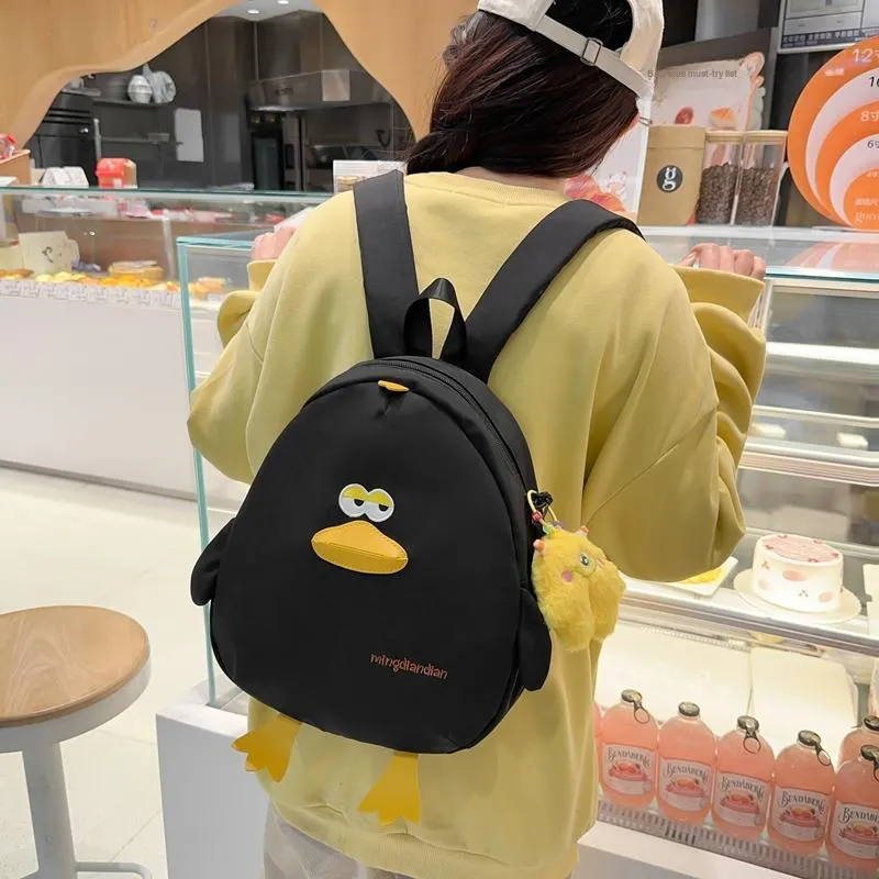 LETOO Nylon Backpack Regular Unisex Yellow/White/Black-11