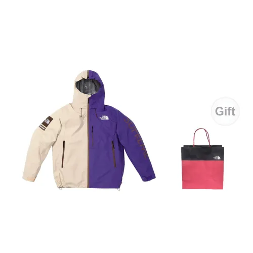 Supreme X THE NORTH FACE Jacket Unisex Purple Beige Shopping Bag Set