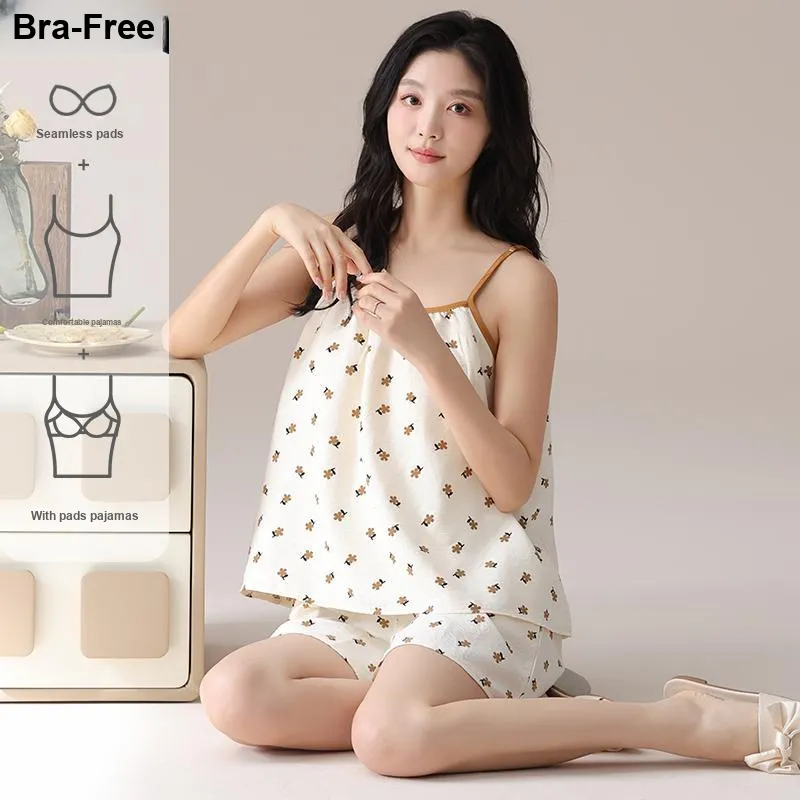 BONAS Pajama Set Women's Apricot-5