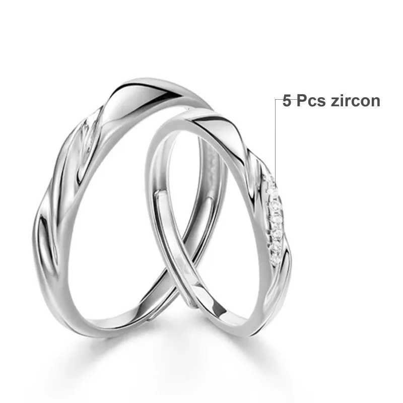 TEEX Synthetic Cubic Zirconia Rings Unisex-0