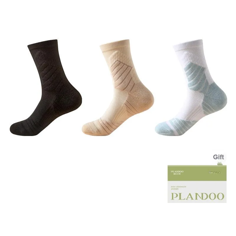 PLANDOO Mid Calf Socks Men's Shopping Bag 3 Pack-1