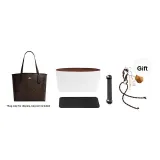 Brown Liner+Bottom Pad+Shoulder Pads[Three-Piece Set]Includes Pendant-City33 Black Brown
