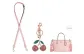 [Crossbody]Rouge Pink+Pink Crystal Cherry Pendant