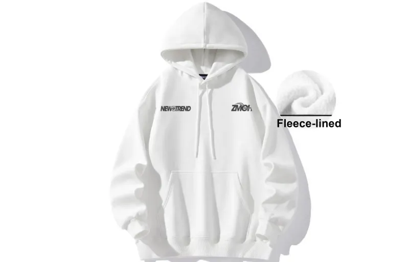 ZMOH Fleece Lined Hoodie Unisex Couple's-8