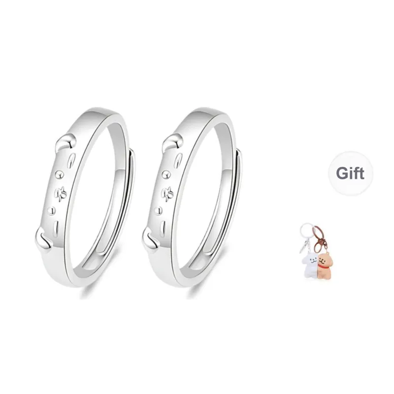 GUDS GAVE S999 Fine Silver Rings Unisex-6