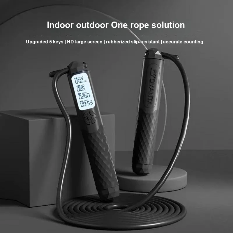Ovanda Smart Counting Jump Ropes Unisex Black-2