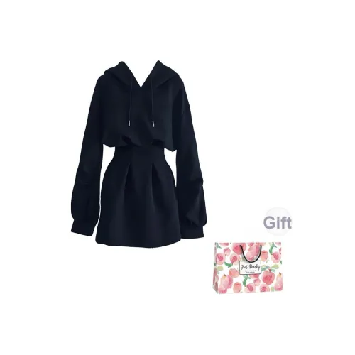 Qiuerle Длинное платье с длинными рукавами женское