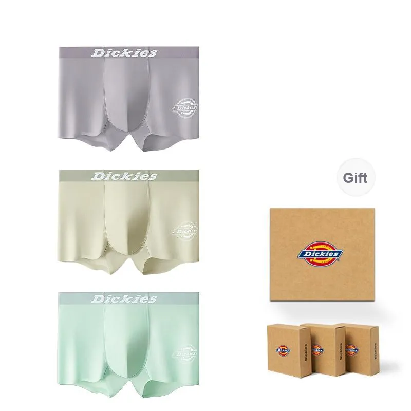 Dickies Underpants Men's Mulberry Silk Skin Nourishing Breathable Boxer 3 Pack-0