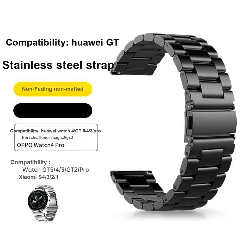 STEWPIGO Huawei Compatibility Watch Band 46mm Stainless Steel Material-3