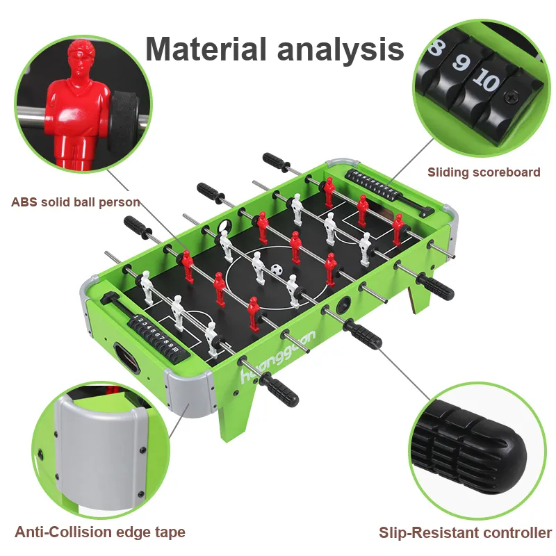 HUANGGUAN Crown Foosball Table Tabletop Pop Up Game Table With 6 Rods For Boys Board Games-7