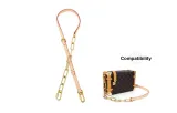 [Replacement Shoulder Strap]Vegetable Tanned Leather Patchwork Metal Chain