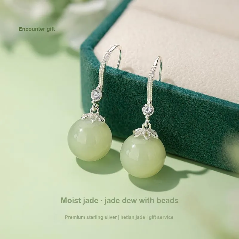 Encounter Gift Earrings Green Jade Women's-1