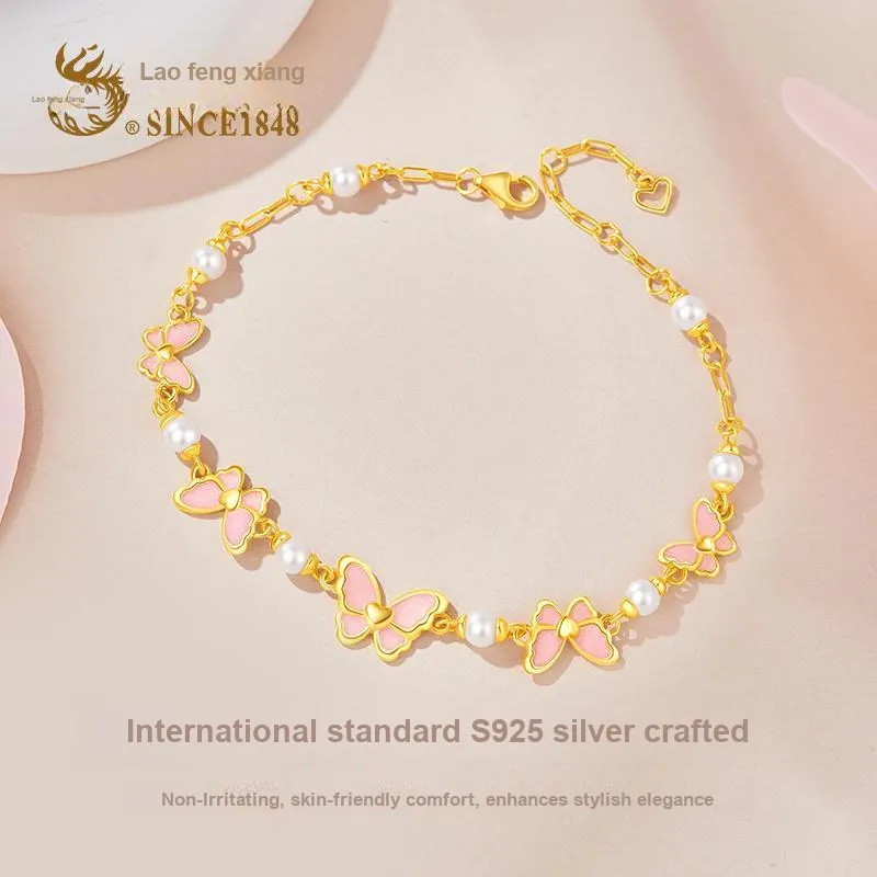 Lao Feng Xiang S925 Silver Bracelets Women's-2