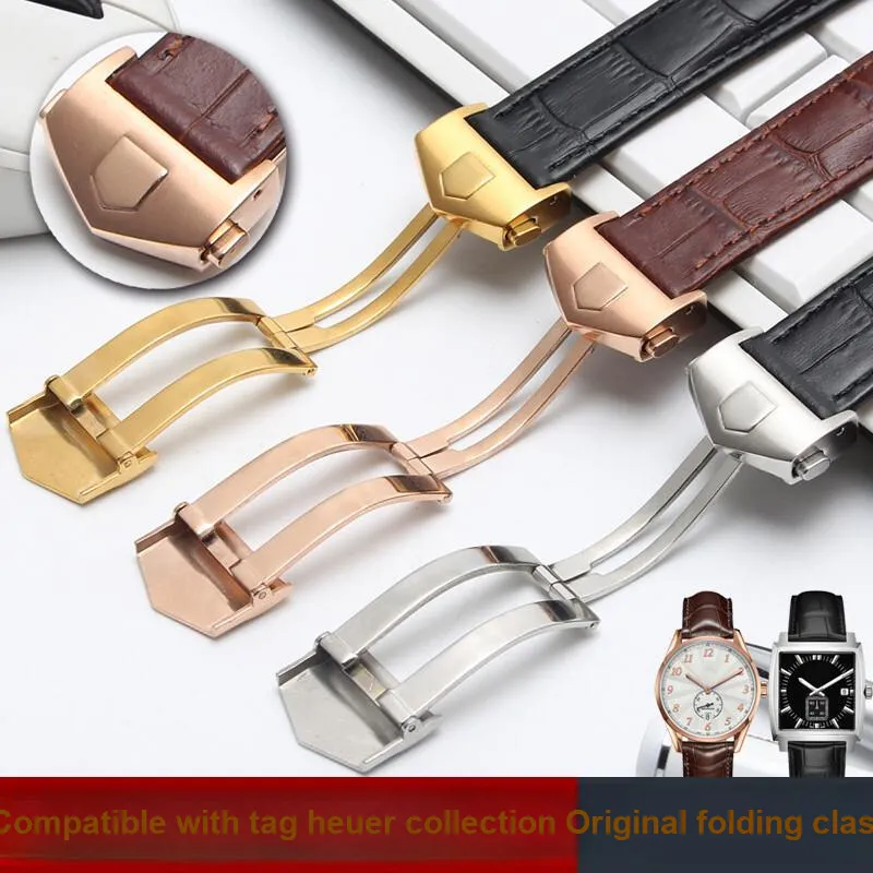 FUDIEN TAG Heuer Compatibility Watch Band 195mm Cowhide Leather Material-4