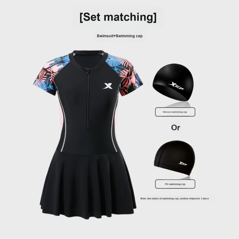XTEP Swimming Sets Polyester, Polyamide, Elastane Beach, Hot Spring, Swimming Pool, Seaside Women's-2