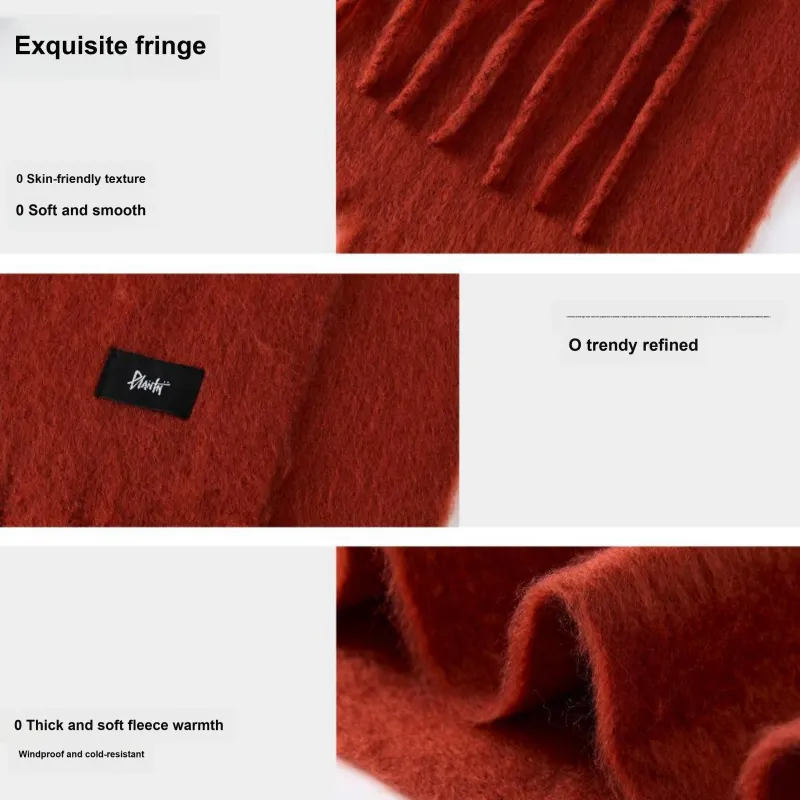 PLAN IN Knit Scarves Unisex-3