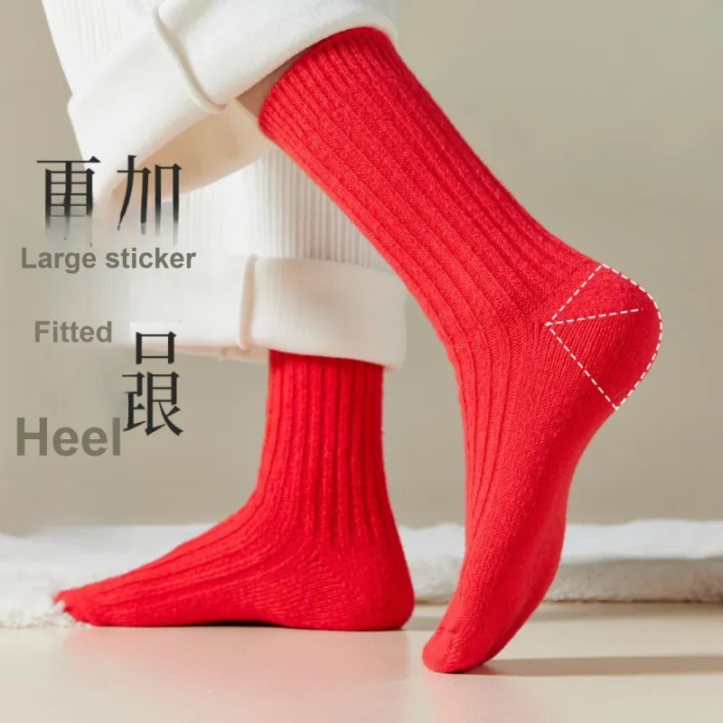 MIIOW Mid Calf Socks Women's 4 Pack-2