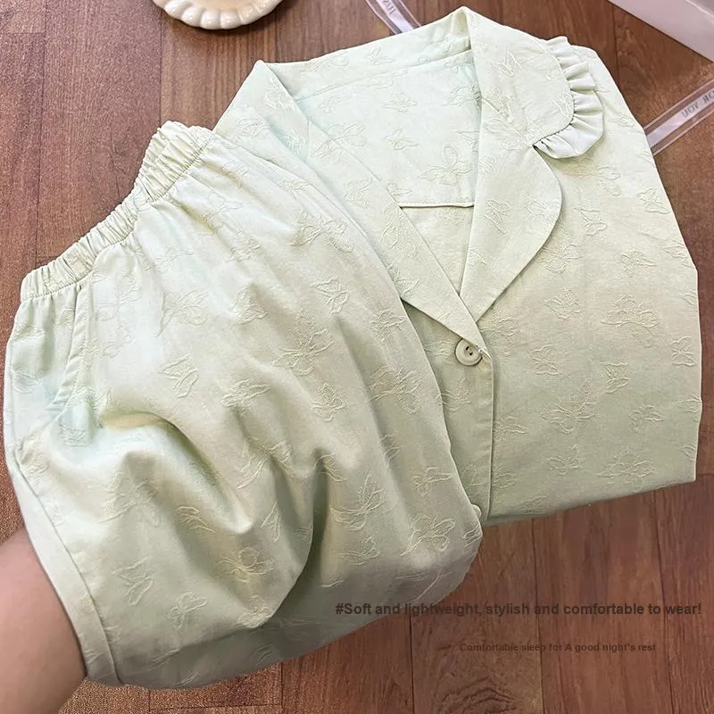 XIAFENYAN Pajama Set Women's Green-2