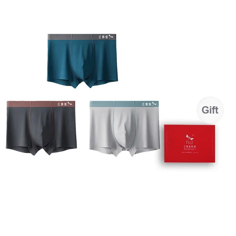 RED DRAGONFLY Modal Seamless Underpants Men's 3 Piece Gift Box Set-11