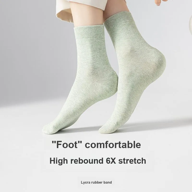 MIIOW Mid Calf Socks Women's 4 Pack-1