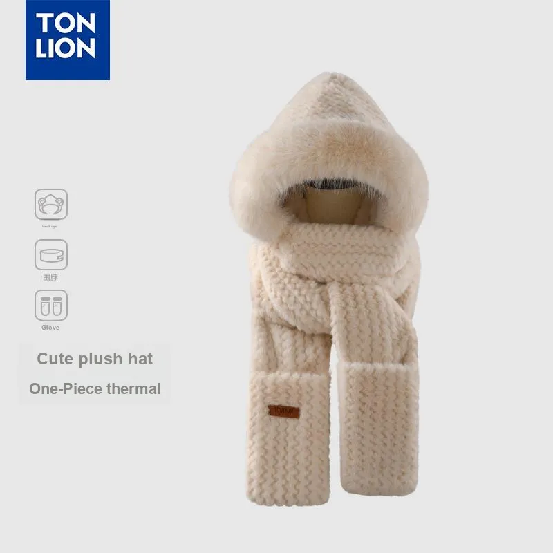 Tonlion Polyester Hoods & Plush Hats Unisex-1