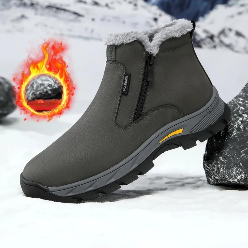 Mulinsen Dad Shoes Warm Height Increasing Wear-Resistant High-Top Casual Shoes Men's-2
