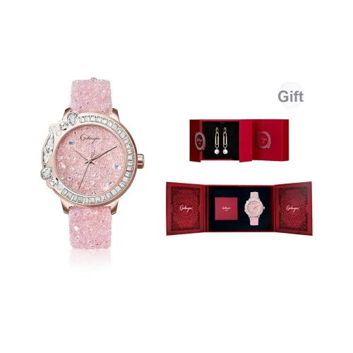 GALTISCOPIO Galaxy Collection Women's Watch Кварцевый механизм ремень из натуральной кожи розовый циферблат коробка