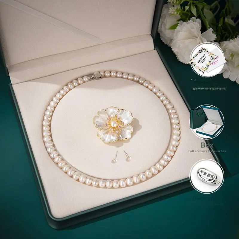Mofei Pearl Necklaces Women's-4