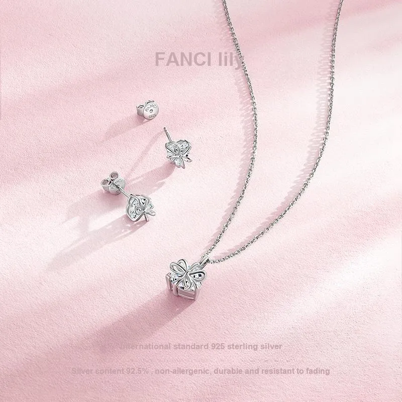 FANCI S925 Silver Necklaces Women's White, Gold-7