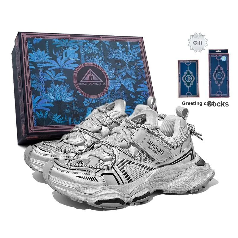 Masongarments Cushioned Wear Resistant Height Increasing Low Top Chunky Sneakers Unisex Box Limited Edition