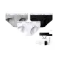3 Pack Women's[White+Black+Gray]