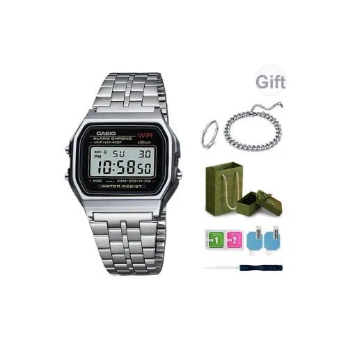 CASIO YOUTH Collection Блок Коробка Кварцевый механизм Нержавеющая сталь Ремешок Часы Унисекс Черный циферблат