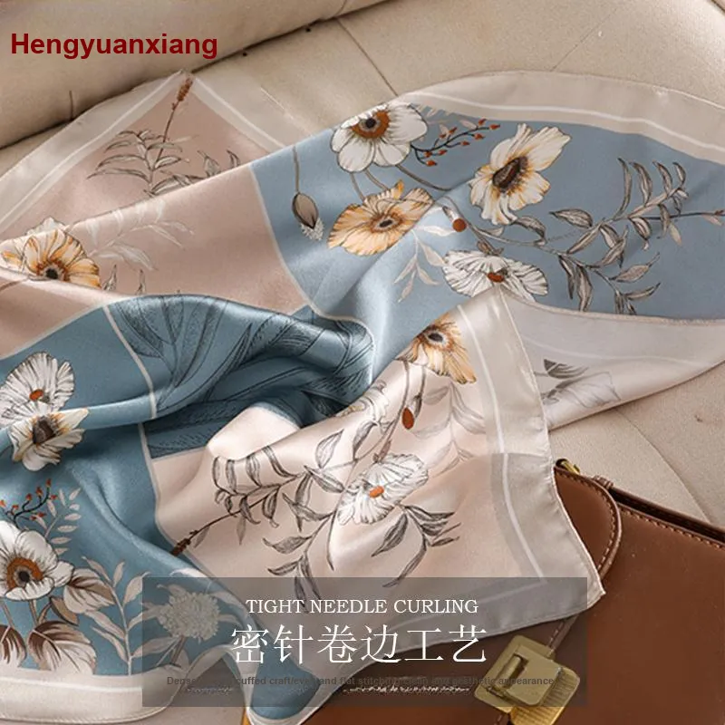 H YXIANG Silk Scarves Women's-21