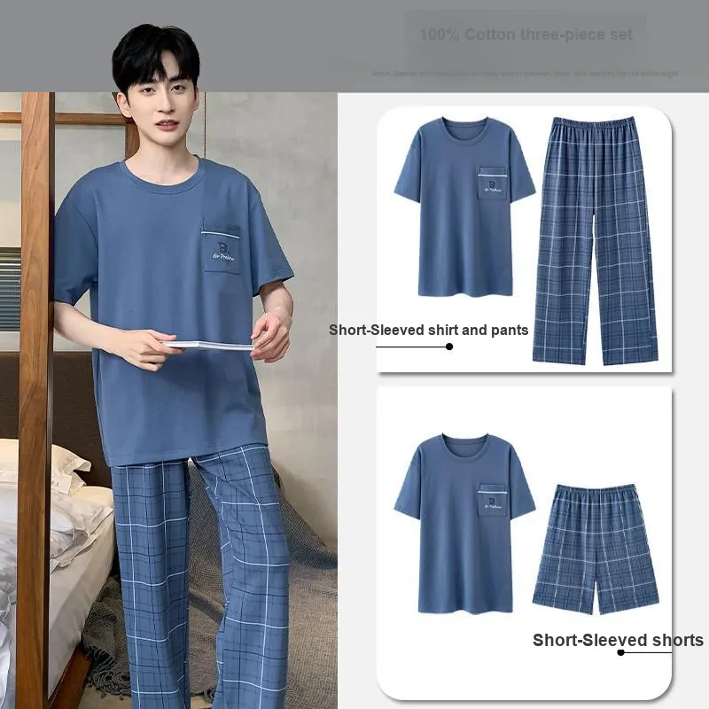 GOSO Pajama Set Men's Royal Blue-2