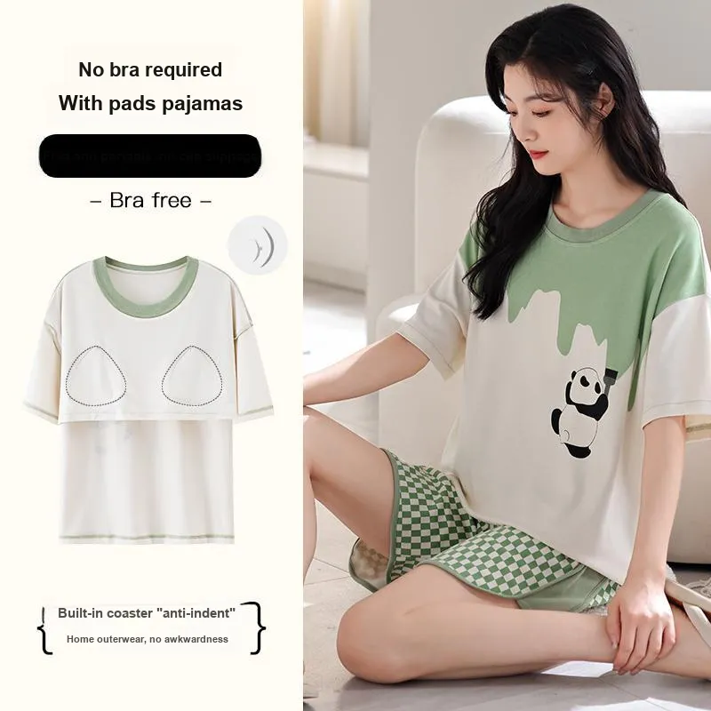 BONAS Pajama Set Women's Light Green-6