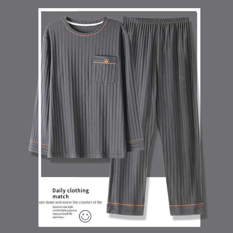 William Pajama Set Men's Dark Gray-1