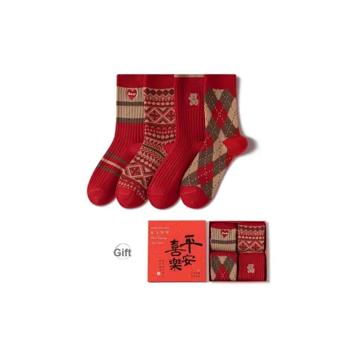 JIAZINI Носки Подарочная Коробка Унисекс 4 Пачки