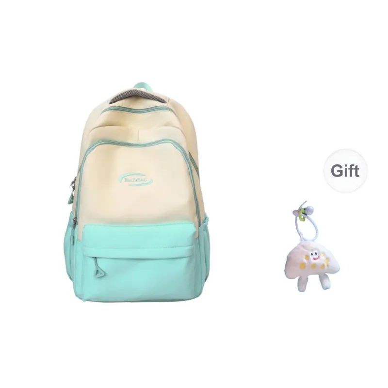 URBAN FOREST Nylon Backpack Unisex Pink/Orange/Yellow/Khaki/White-5