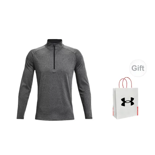 Under Armour Tech T-Shirts Men Gray+Gift Bag