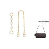 White Camellia Extender Chain 15cm+Decorative Chain 35cm