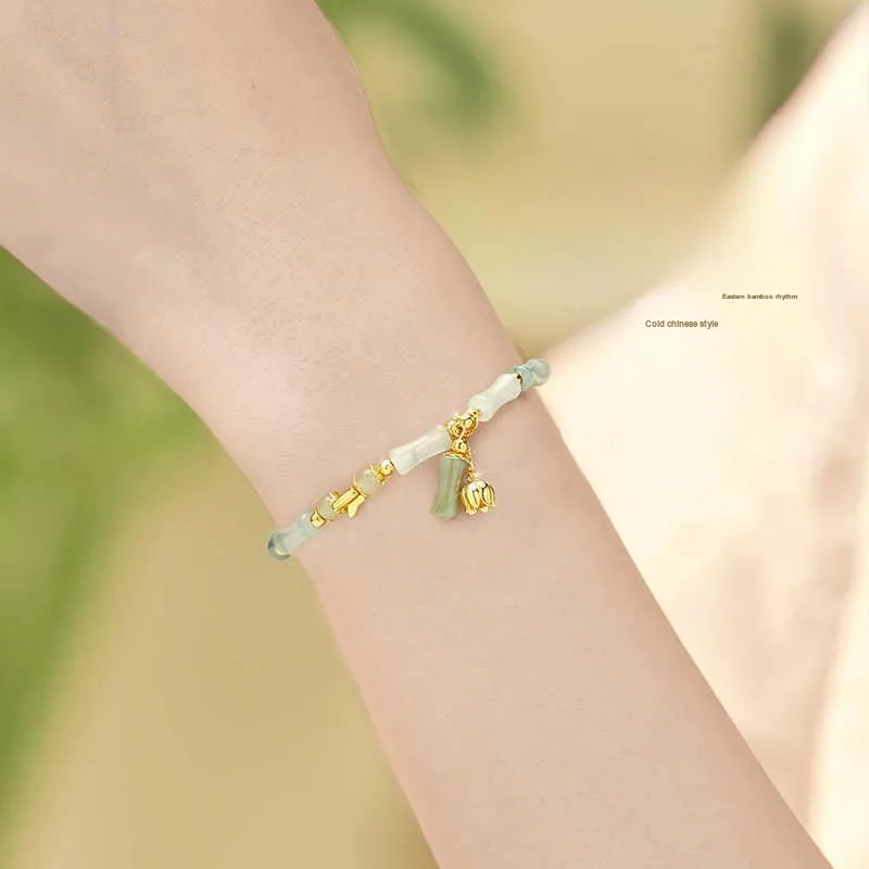 Andaozi Hetian Jade Bracelets Pale Greenish White Jade Women's-2